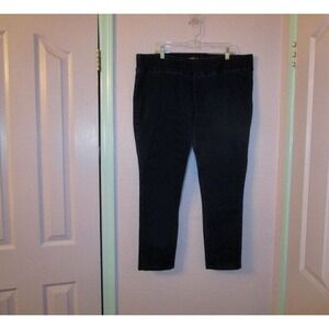 Vtg Lucky & Blessed Denim Pull On Jeans Size 2X Skinny High Rise Crop Dark Y2K